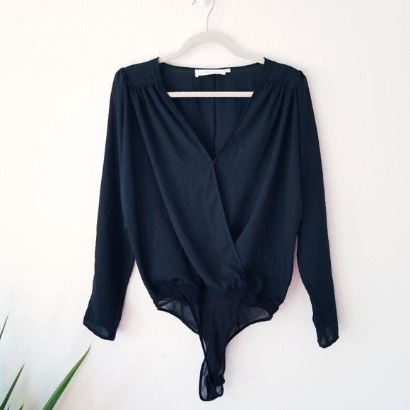 Astr Other - NWOT ASTR The Label Drape Front Long Bodysuit M